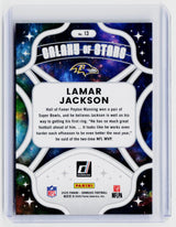 2025 Panini Donruss Football Galaxy of Stars Lamar Jackson #13 - back