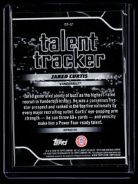 2026 Topps Bowman Chrome U Talent Tracker Jared Curtis TT-17 Refractor Vanderbilt - back
