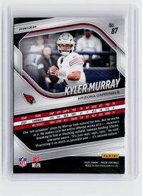2025 Panini Prizm Football Kyler Murray #87 Base red Sparkle - back