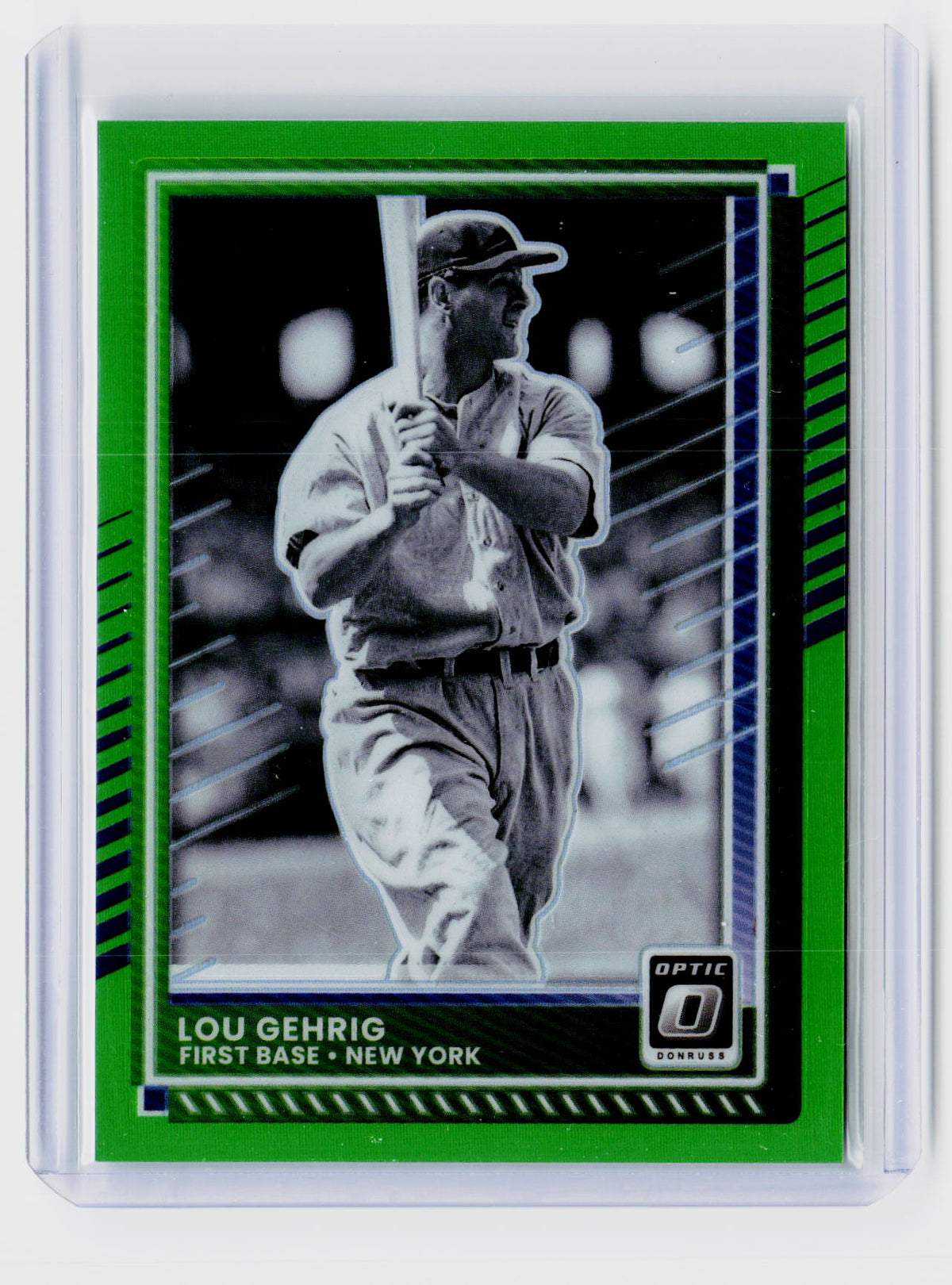 2025 Panini Donruss Optic Baseball Lou Gehrig #55 Lime Green Prizm /149 - front