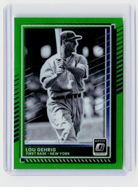 2025 Panini Donruss Optic Baseball Lou Gehrig #55 Lime Green Prizm /149 - front