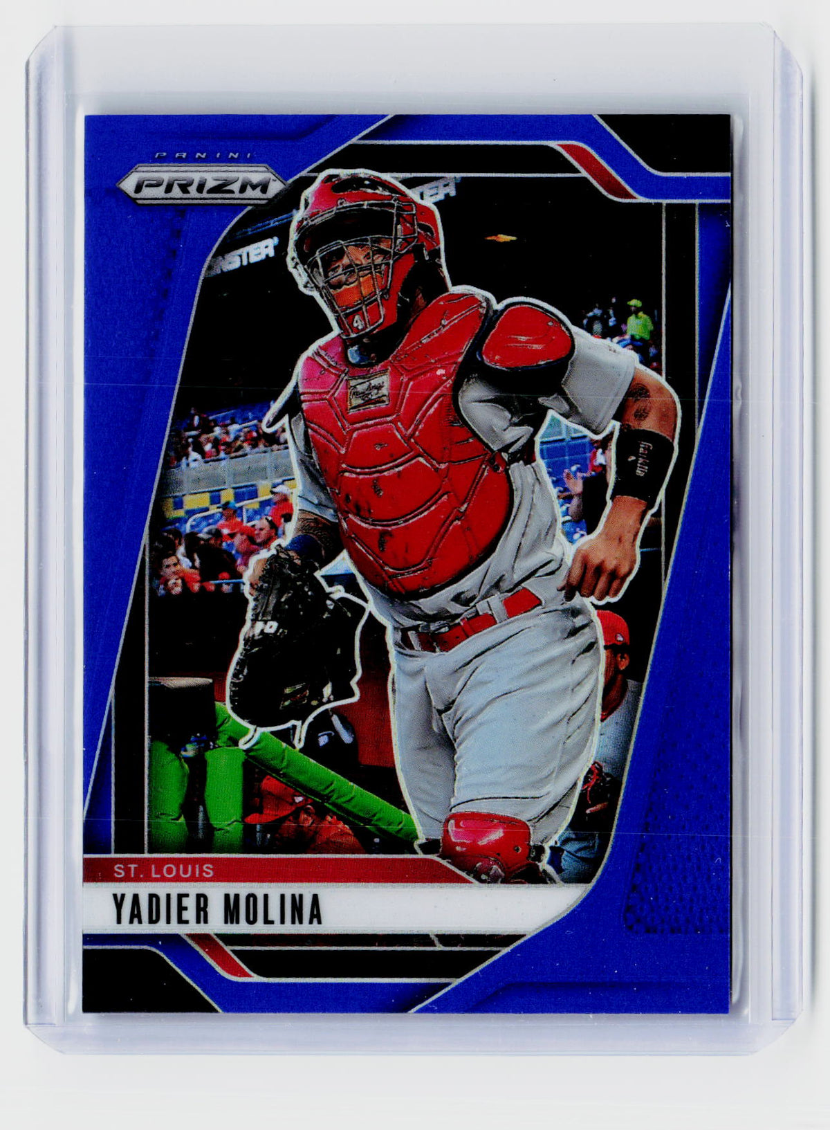 2025 Panini Prizm Baseball Yadier Molina #101 Blue Prizm /199 - front