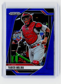 2025 Panini Prizm Baseball Yadier Molina #101 Blue Prizm /199 - front