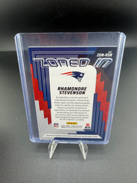 2025 Panini Score Zone Memorabilia Rhamondre Stevenson #ZON-RSN New England Patriots - back