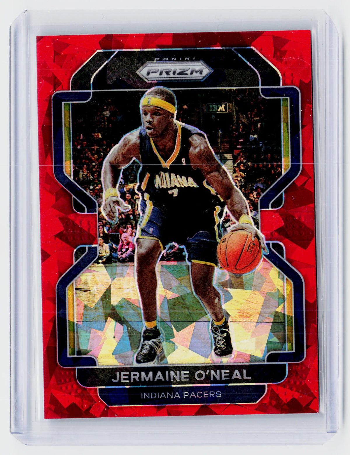 2021-22 Panini Prizm Basketball Jermaine O'Neal Red Ice Prizm #250 Indiana Pacers - front