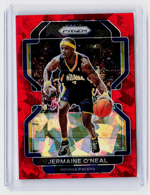 2021-22 Panini Prizm Basketball Jermaine O'Neal Red Ice Prizm #250 Indiana Pacers - front