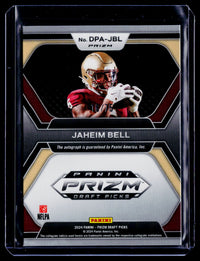 2024 Panini Prizm Draft Picks Jaheim Bell Draft Picks Autographs Orange Wave Rookie Auto /75 #DPA-JBL - back