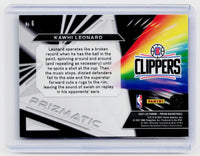 2021-22 Panini Prizm Basketball Kawhi Leonard #6 Los Angeles Clippers - back