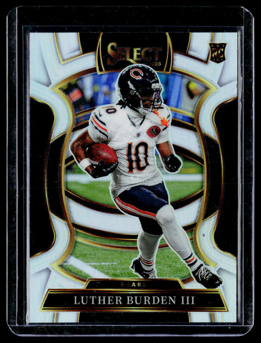 2025 Panini Select Football Luther Burden III Rookie Card #72 Chicago Bears - front