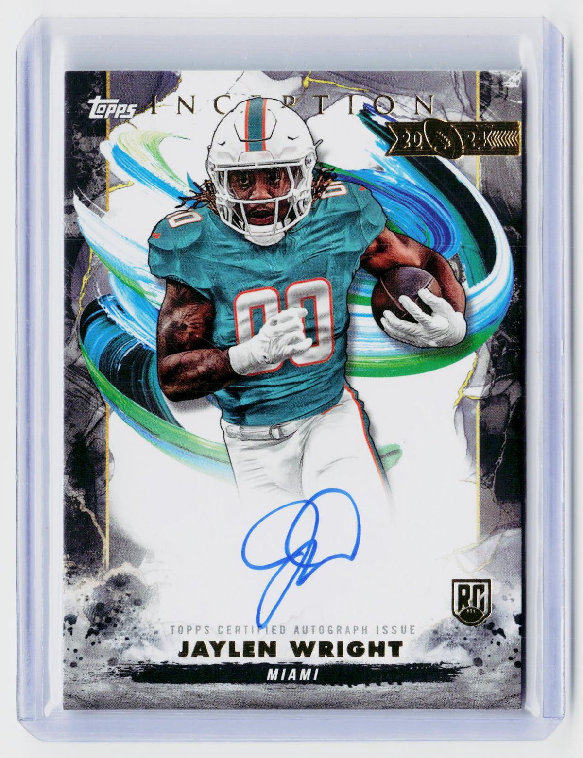 2024 Topps Inception Football Jaylen Wright Rookie Autograph RA-JWR - front