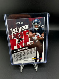 2023 Panini Donruss Optic 1st Year Fresh Bijan Robinson #FYF-BR Blue Hyper Rookie 1st Year Fabric - back