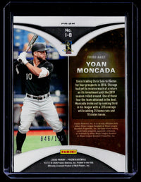 2020 Panini Prizm Baseball Illumination Yoan Moncada Lime Green Prizms #I-8 /125 - back