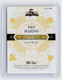 2024 Wild Card 5 Card Draw Stacked Deck Dan Marino SDJH-DMN - back