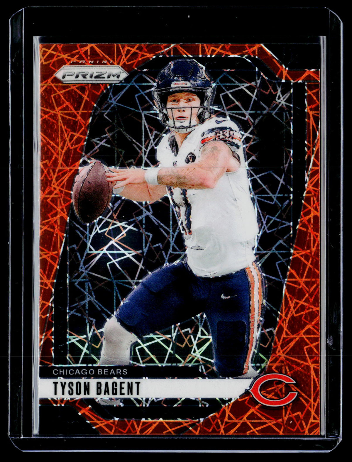 2024 Panini Prizm Football orange lazer #46 Tyson Bagent Chicago Bears - front