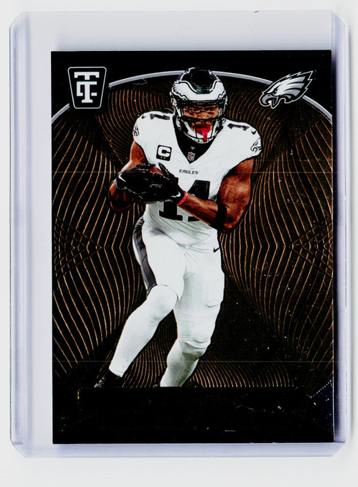 2024 Panini Totally Certified Football A.J. Brown #74 Mirror Neon Orange /399 - front