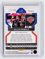 2021-22 Panini Prizm Julius Randle Red Prizm #85 /299 New York Knicks - back
