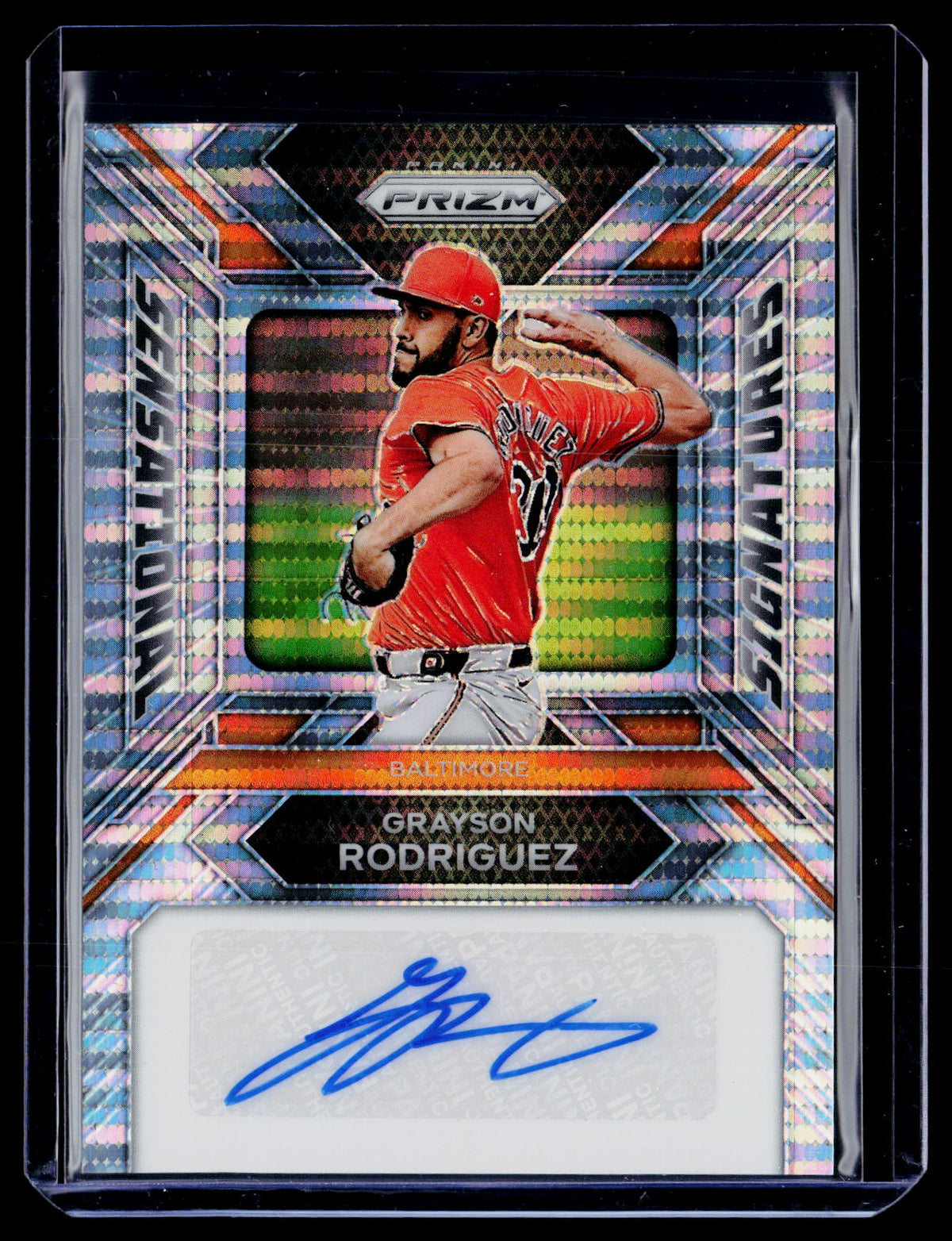 2024 Panini Prizm Baseball Sensational Signatures Grayson Rodriguez Pulsar Prizms Auto #SS-GR /199 - front