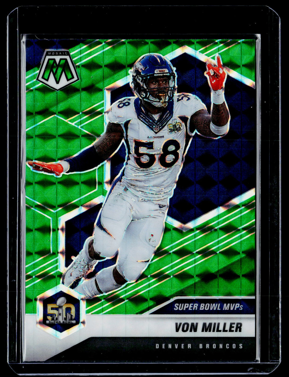 2021 Panini Mosaic Football Super Bowl MVPs Von Miller #300 - front