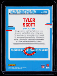 2023 Panini Donruss Optic Tyler Scott Rated Rookie #218 Chicago Bears - back