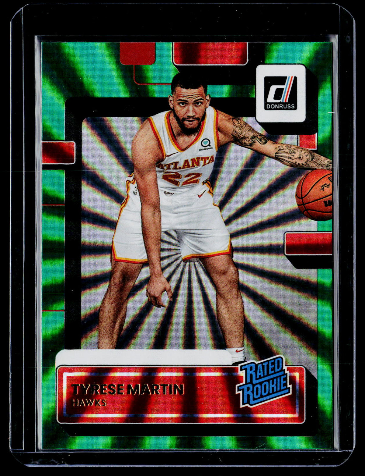 2022-23 Panini Donruss Rated Rookie Tyrese Martin Green Laser #243 - front