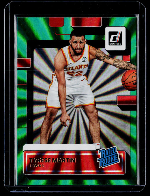 2022-23 Panini Donruss Rated Rookie Tyrese Martin Green Laser #243 - front