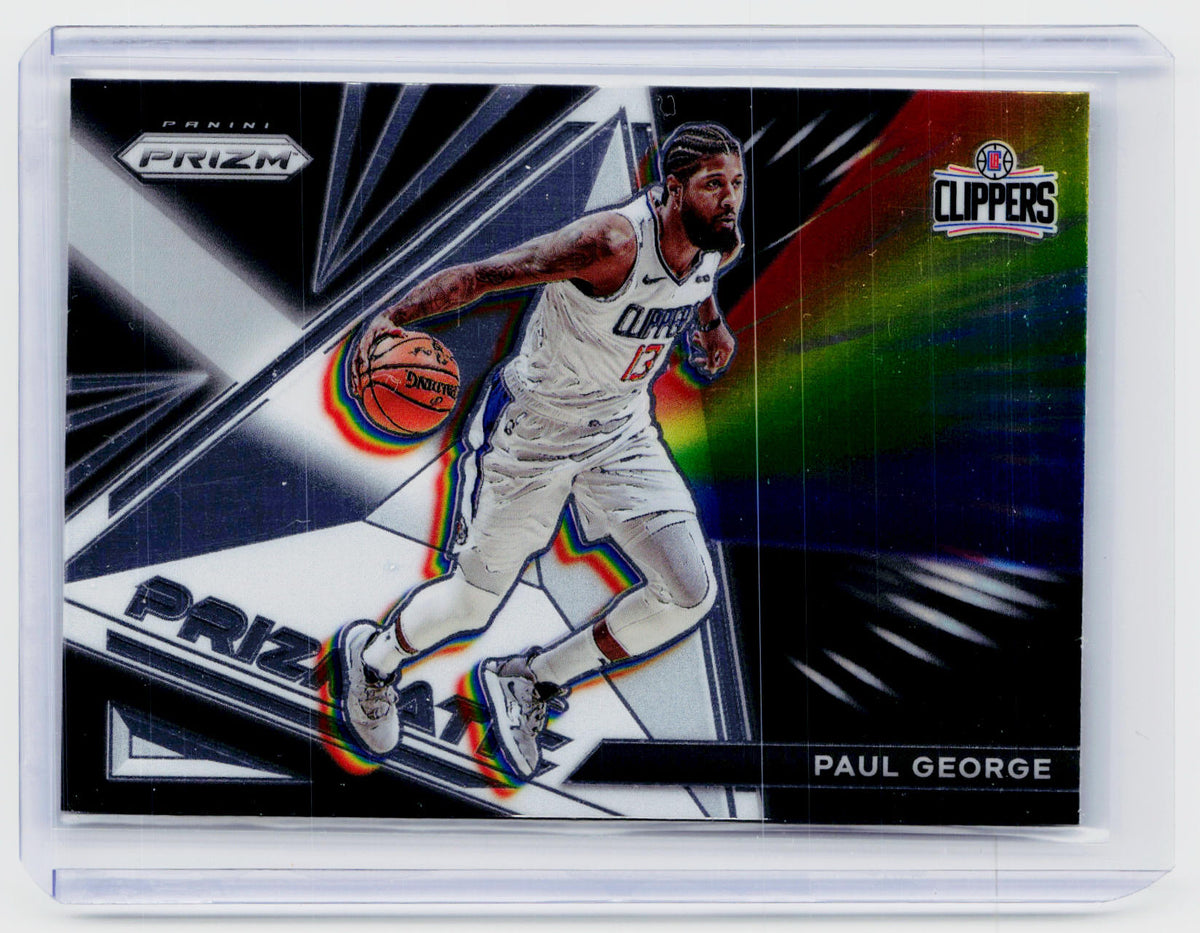 2021-22 Panini Prizm Prizmatic #13 Paul George Los Angeles Clippers - front