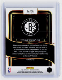 2024-25 Panini Select Basketball Yongxi "Jacky" Cui Premier Level Rookie #176 - back