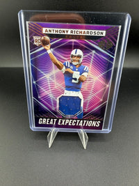 2023 Panini Rookies & Stars Great Expectations Anthony Richardson Rookie Memorabilia Card GE-AR1 - front