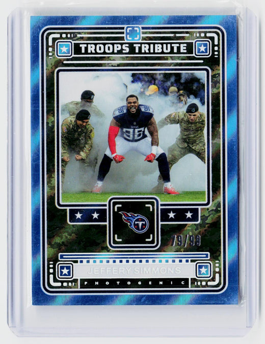 2024 Panini Photogenic Football Troops Tribute Jeffery Simmons #1 /99 - front