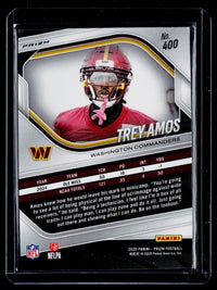 2025 Panini Prizm Football Trey Amos RC #400 Commanders checkerboard - back