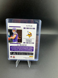 2024 Panini Contenders Rookie Ticket Swatches J.J. McCarthy #RTS-JJM RC - back