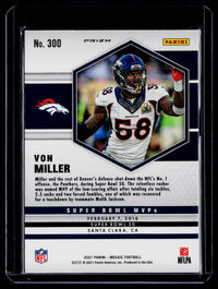 2021 Panini Mosaic Football Super Bowl MVPs Von Miller #300 - back