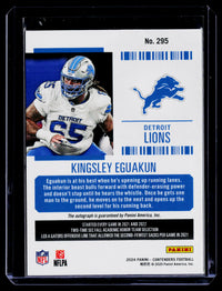 2024 Panini Contenders Football Rookie Ticket Kingsley Eguakun Auto #295 - back
