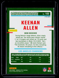 2023 Panini Donruss Optic Football Keenan Allen #105 Electricity - back