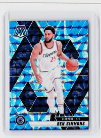 2024-25 Panini Mosaic Basketball Ben Simmons Blue Mosaic #30 Los Angeles Clippers - front
