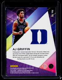 2022 Panini Chronicles Recon Draft Picks Recon #10 AJ Griffin Rookie Card - back