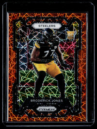 2023 Panini Prizm Football Rookies Broderick Jones #385 Snakeskin RC - front
