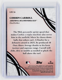 2026 Topps Gallery Gallery Works GW-56 Corbin Carroll Arizona Diamondbacks - back