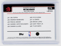 2025-26 Topps Basketball We The North: Raptors Shine Gold #276 Toronto Raptors 1293/2025 - back