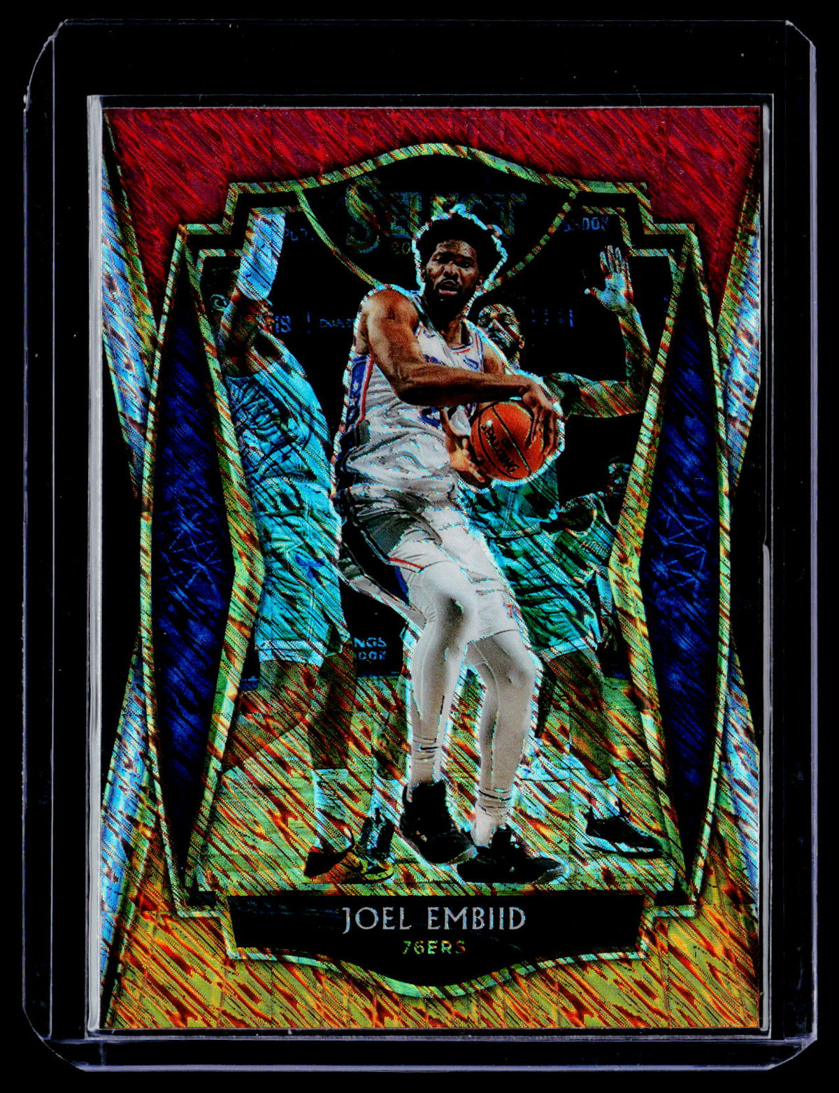 2020-21 Panini Select Basketball Joel Embiid Premier Level #120 76ers - front