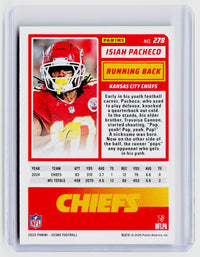 2025 Panini Score Football Isiah Pacheco #278 Kansas City Chiefs - back
