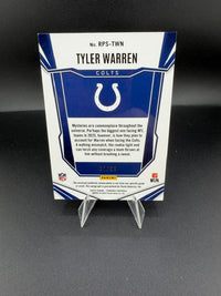 2025 Panini Absolute Rookie Premiere Materials Tyler Warren Auto Memorabilia /99 RPS-TWN - back