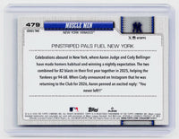 2026 Topps Series 2 Muscle Men #479 Aaron Judge Cody Bellinger New York Yankees - back