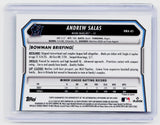 2026 Bowman Chrome Andrew Salas Bowman Chrome Autograph BMA-AS Miami Marlins - back