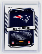 2024 Panini Donruss The Rookies Joe Milton III #TR-10 New England Patriots - back