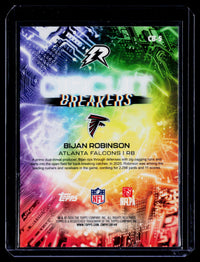 2026 Topps Football Cyber Breakers Bijan Robinson CB-5 Atlanta Falcons - back