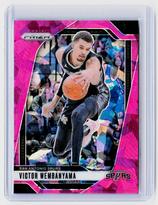2024-25 Panini Prizm Victor Wembanyama Pink Ice Prizm #172 - front