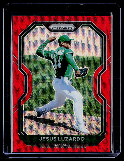 2021 Panini Prizm Baseball Jesus Luzardo Red Prizms #83 /99 - front