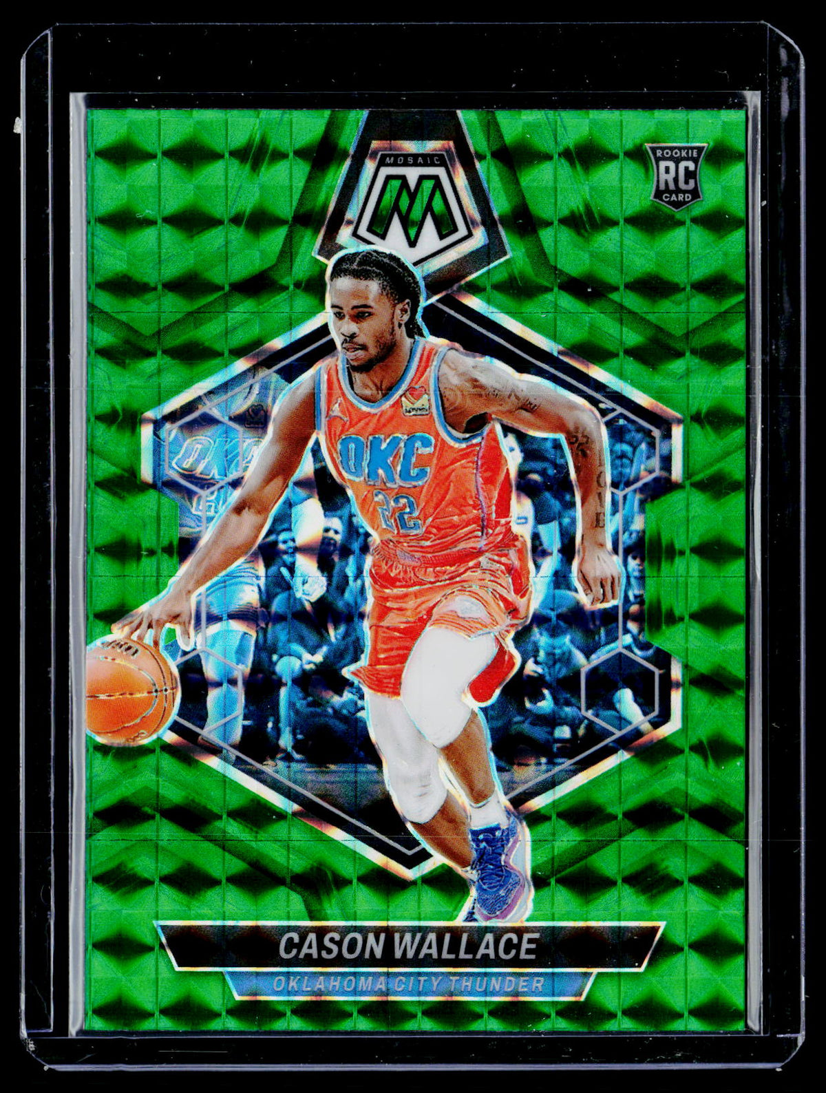 2023-24 Panini Mosaic Cason Wallace Rookie Reactive Green #218 - front