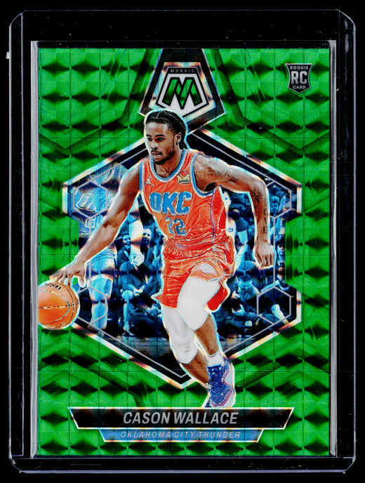 2023-24 Panini Mosaic Cason Wallace Rookie Reactive Green #218 - front